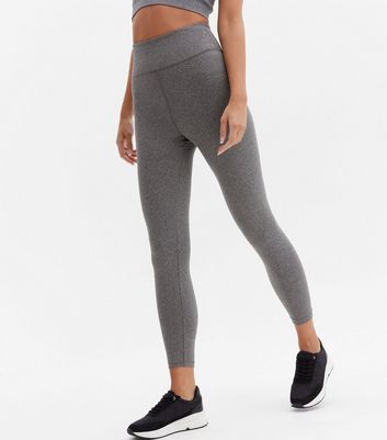 Pale Grey Jersey 7/8 Sports Leggings 