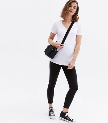 Click to view product details and reviews for Maternity Black Over Bump Lift Shape Emilee Jeggings New Look.