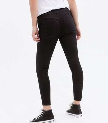 Petite Maternity Black Over Bump Lift 