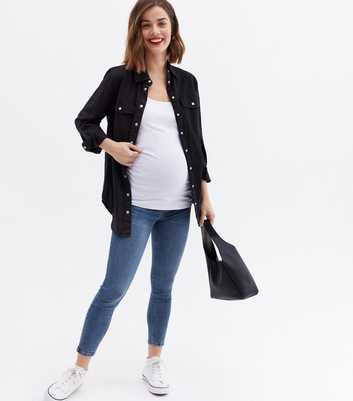 Maternity Blue Over Bump Lift & Shape Emilee Jeggings