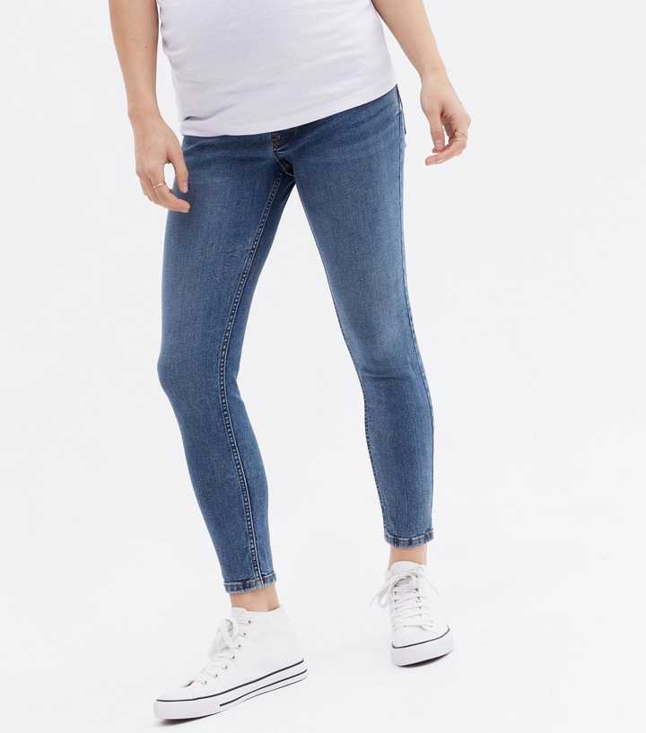 Maternity Pale Blue Over Bump Lift & Shape Emilee Jeggings