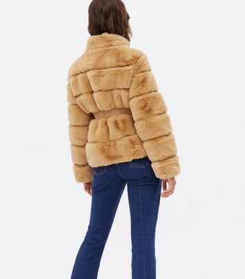 Faux fur hotsell jacket camel