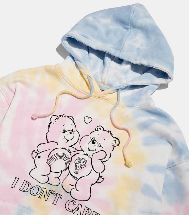 Skinnydip Multicoloured Tie Dye Care Bear Logo Hoodie | New Look