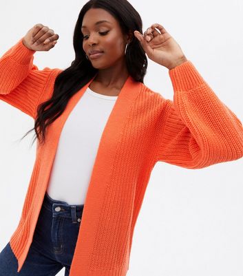 Orange & Blue Color Block Flare-Sleeve Open Cardigan – Jolie