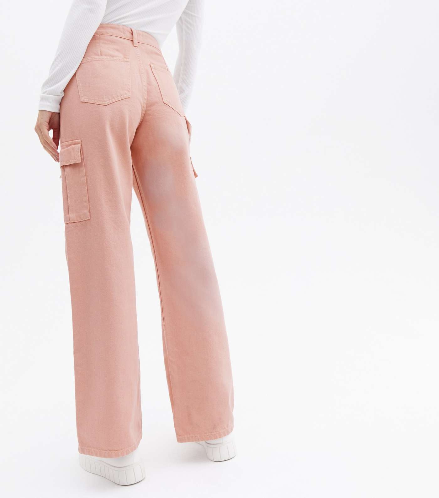 Pink Utility Pocket High Waist Adalae Wide Leg Jeans Image 4