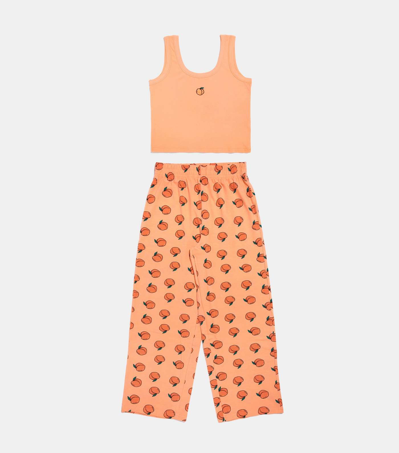 Skinnydip Orange Peach Vest and Trouser Pyjama Set