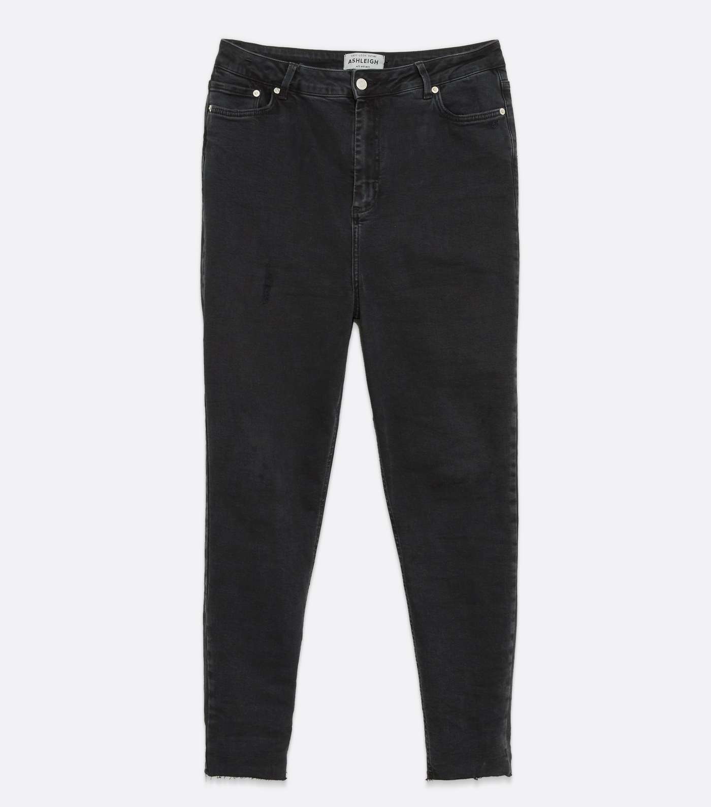Curves Black High Waist Ashleigh Skinny Jeans Image 5