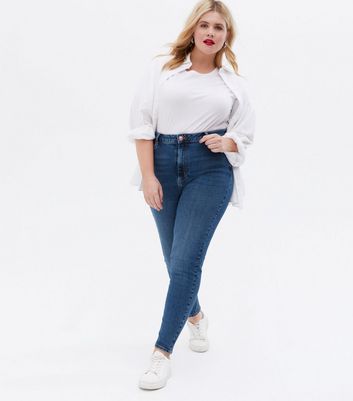Curves Blue High Waist Ashleigh Skinny 