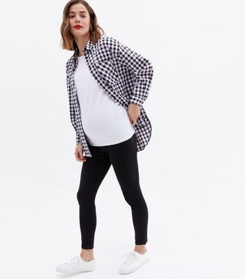 Petite Maternity Black Over Bump Lift 
