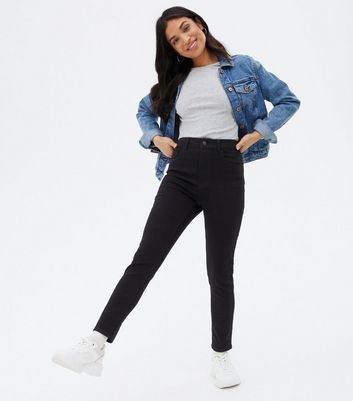 Click to view product details and reviews for Petite Black Dark Wash Lift Shape Jenna Skinny Jeans New Look.