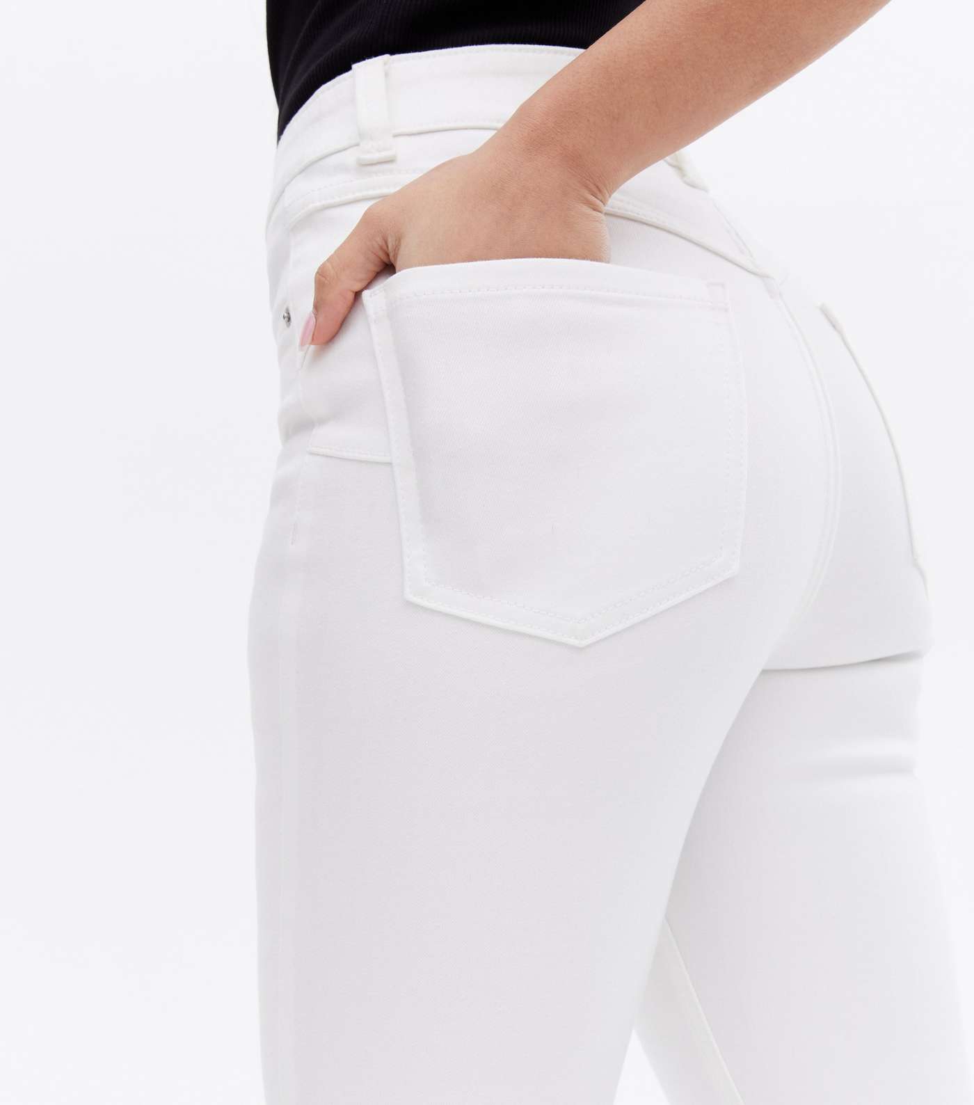 Petite White Lift & Shape Jenna Skinny Jeans Image 3