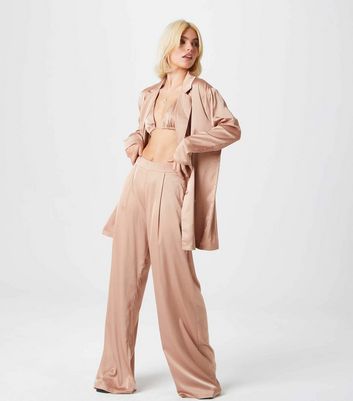 Click to view product details and reviews for Urban Bliss Light Brown Satin Blazer New Look.