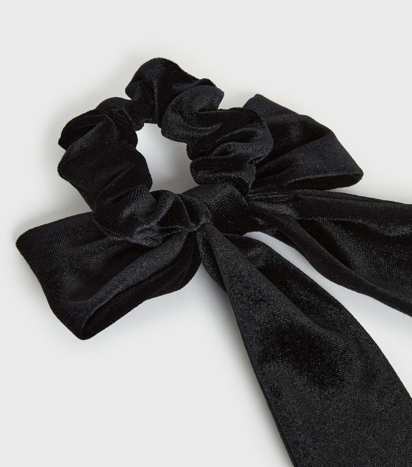 Black Velvet Bow Scrunchie Image 2