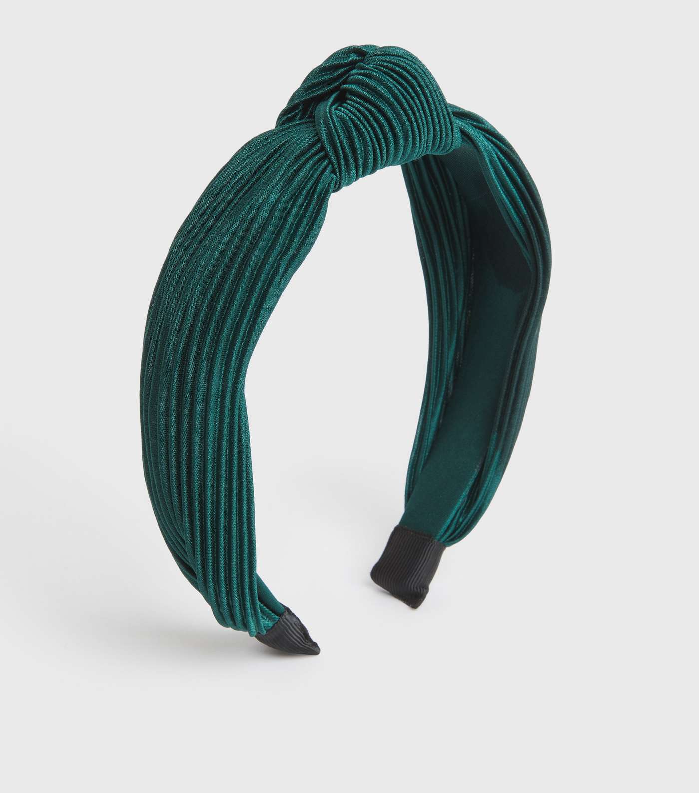Green Plissé Knot Headband