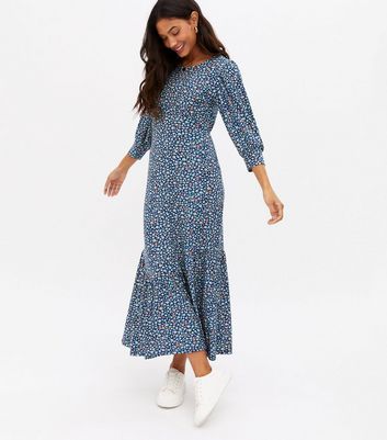 3 quarter sleeve midi dress