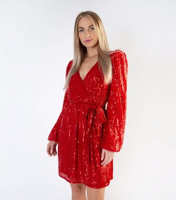 red sequin outfit