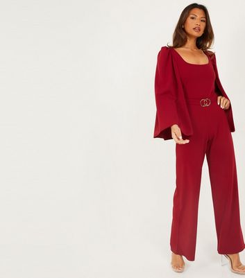 quiz burgundy jumpsuit