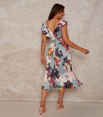 chi chi london ruffle floral print dress