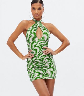 body con dress green