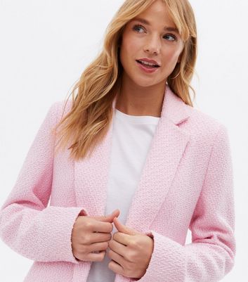 Click to view product details and reviews for Pink Bouclé Utility Blazer New Look.