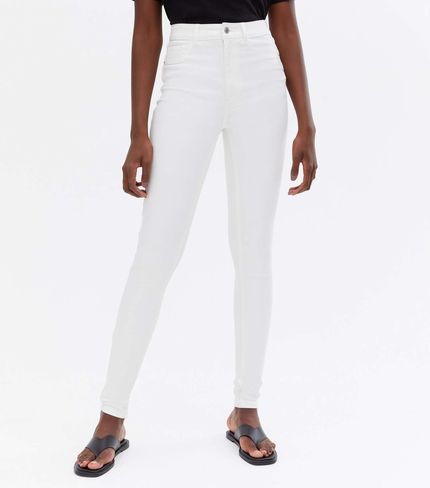 Tall White Lift & Shape Jenna Skinny Jeans Image 2