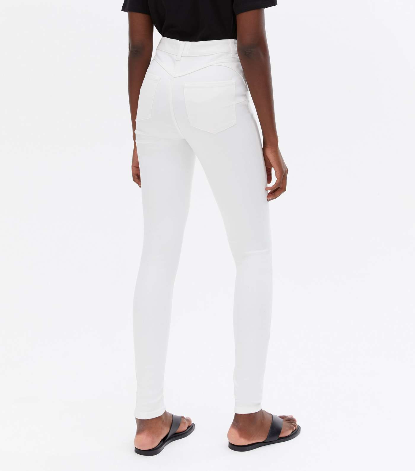 Tall White Lift & Shape Jenna Skinny Jeans Image 4