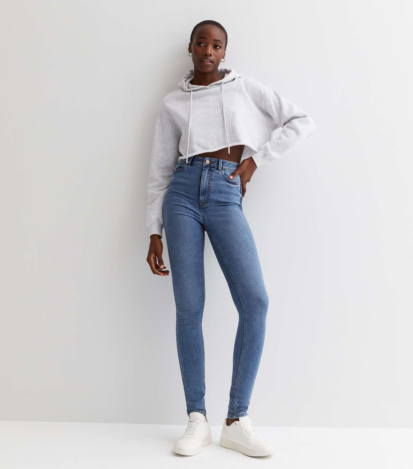 Tall Blue Lift & Shape Jenna Skinny Jeans | New Look