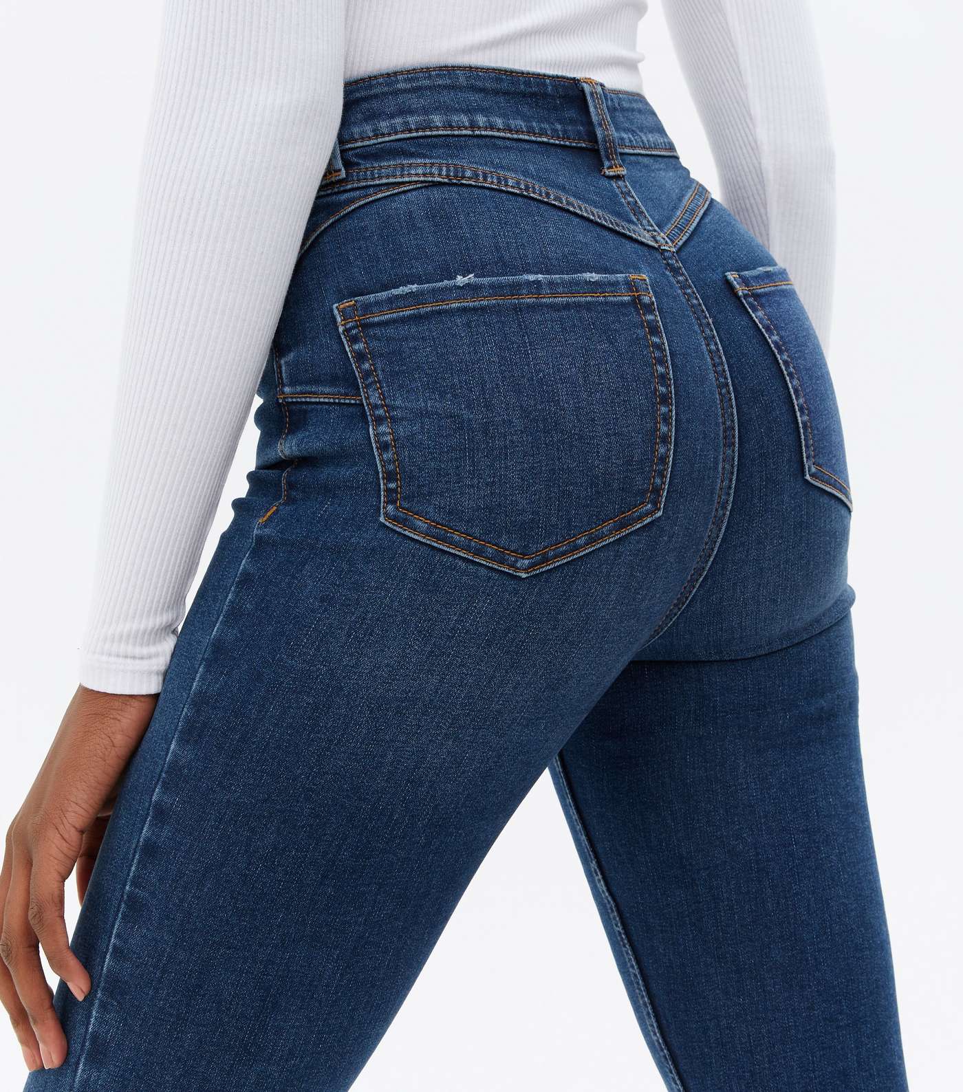 Tall Teal Lift & Shape Jenna Skinny Jeans Image 3