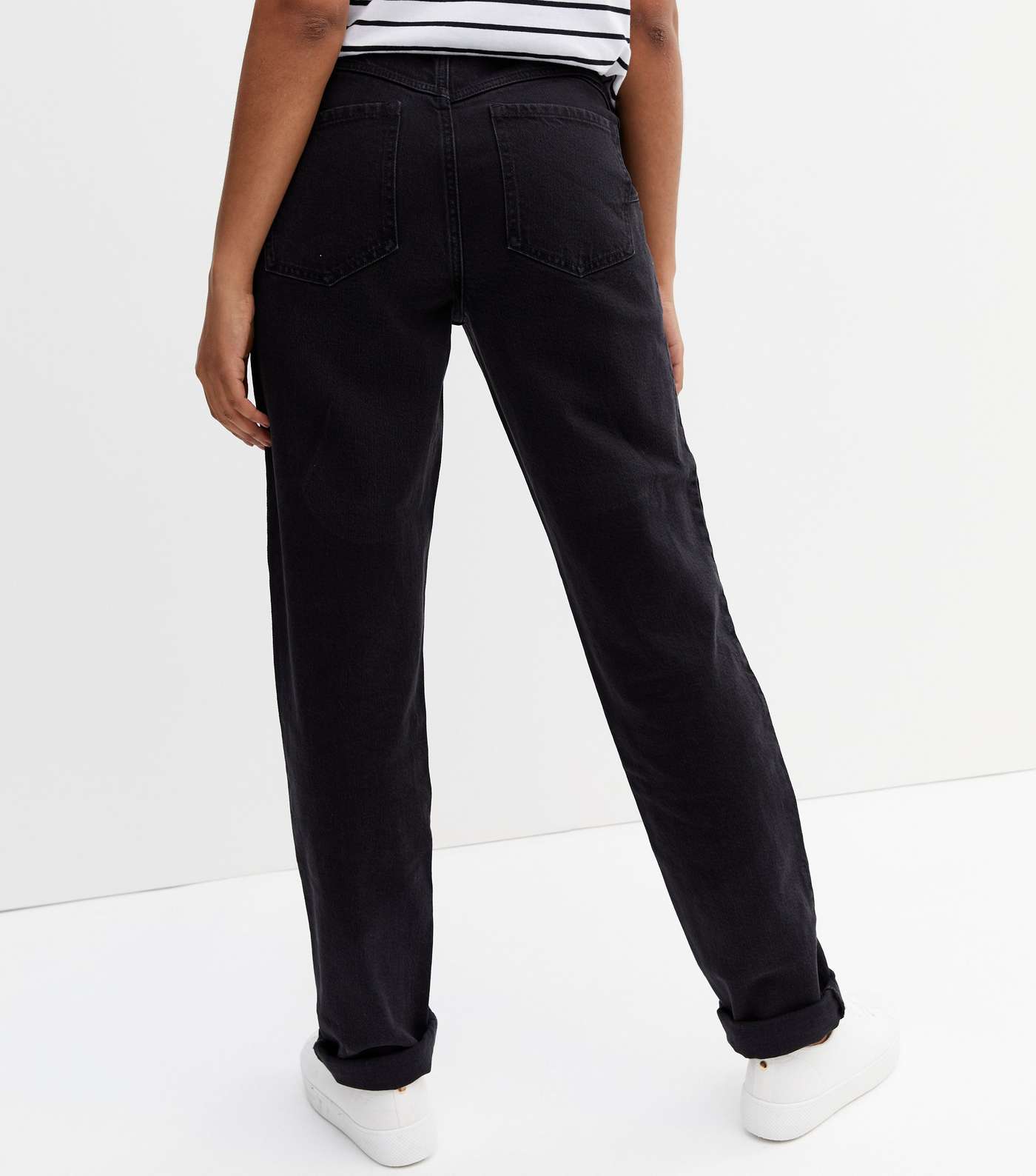 Tall Maternity Black Waist Enhance Over Bump Tori Mom Jeans Image 4