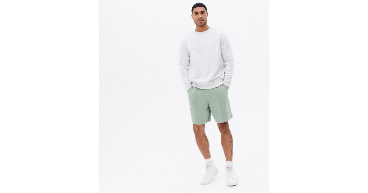Light Green Jersey Pintuck Shorts | New Look