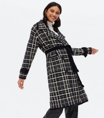 new look checkered coat