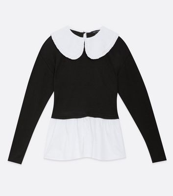 Click to view product details and reviews for Black Fine Knit Poplin Collar 2 In 1 Jumper New Look. Click to view product details and reviews for Black Fine Knit Poplin Collar 2 In 1 Jumper New Look.