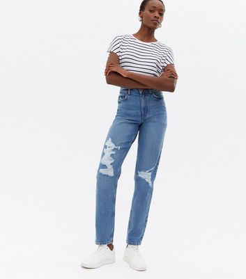 Ripped slim clearance mom jeans