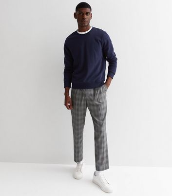 Green Check Slim Crop Trousers | New Look