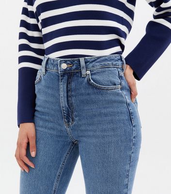 Mid Wash High Waist Flared Brooke Jeans 