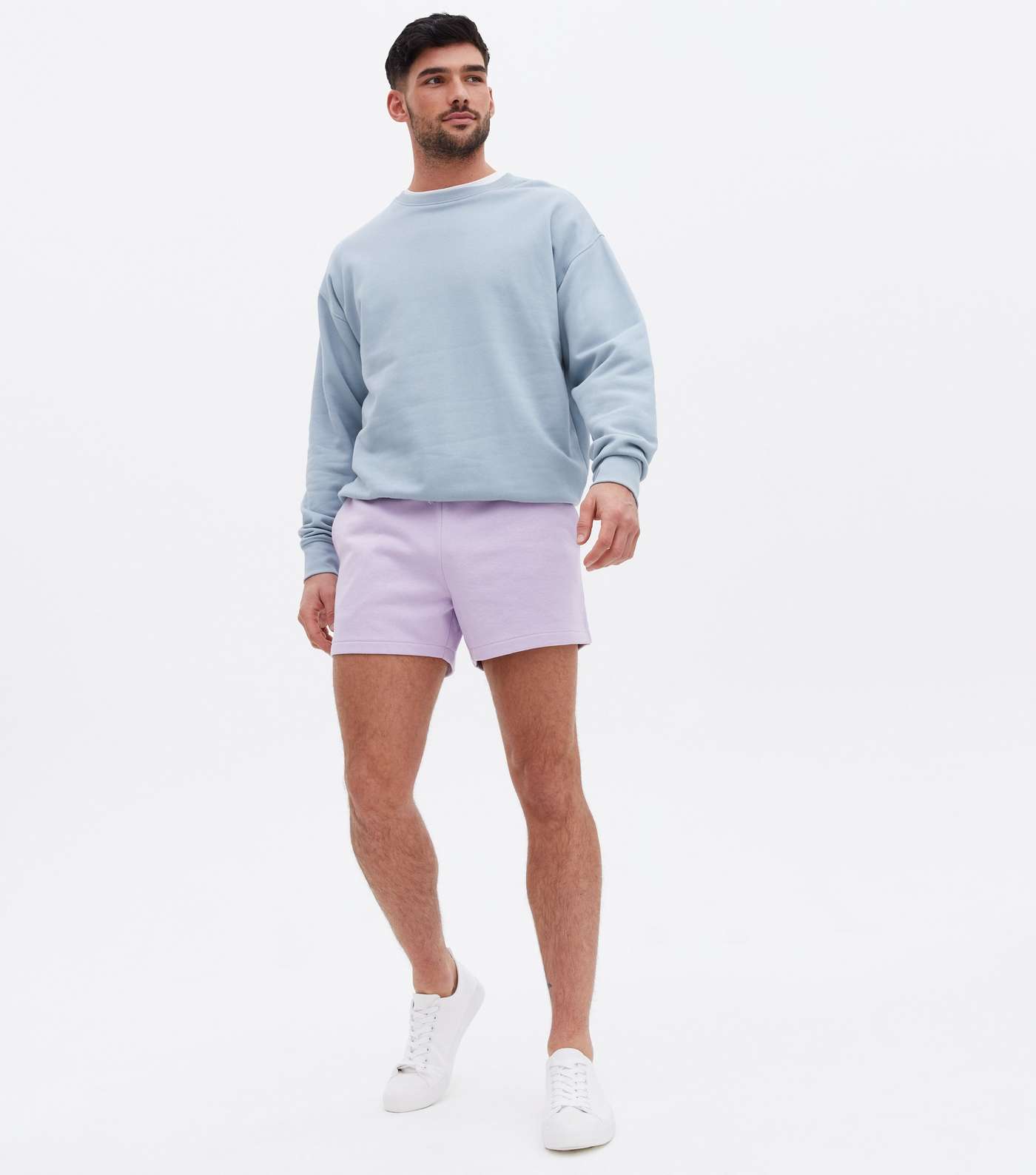 Purple Jersey Short Length Shorts