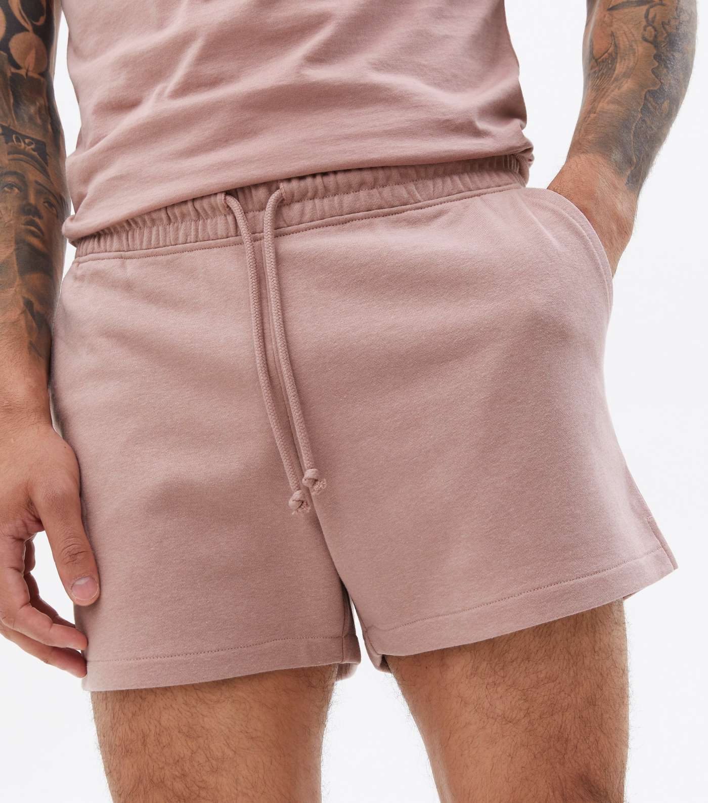 Pale Pink Jersey Short Length Shorts Image 2