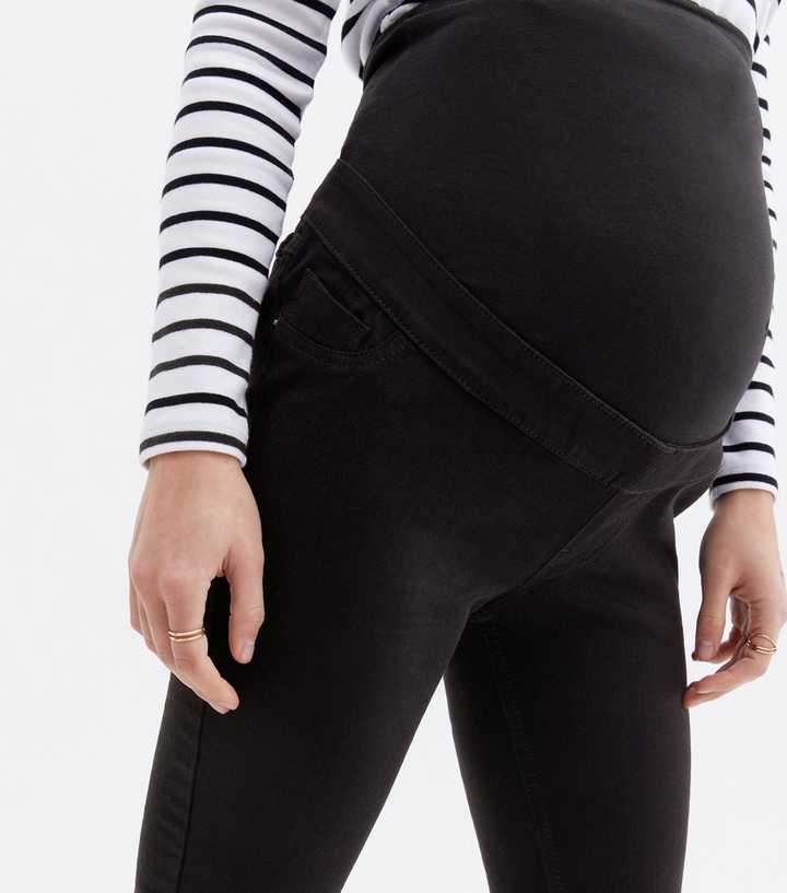 Curves Maternity Black Over Bump Lift & Shape Emilee Jeggings