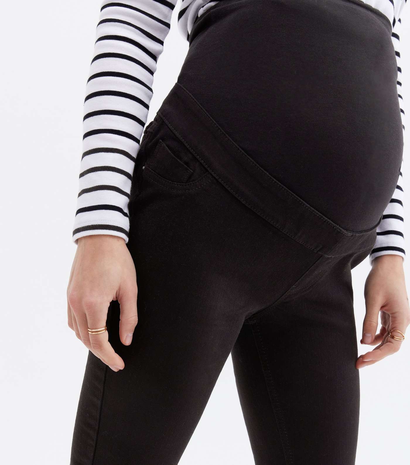Curves Maternity Black Over Bump Lift & Shape Emilee Jeggings Image 5
