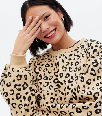 Leopard print sweatshirt clearance womens