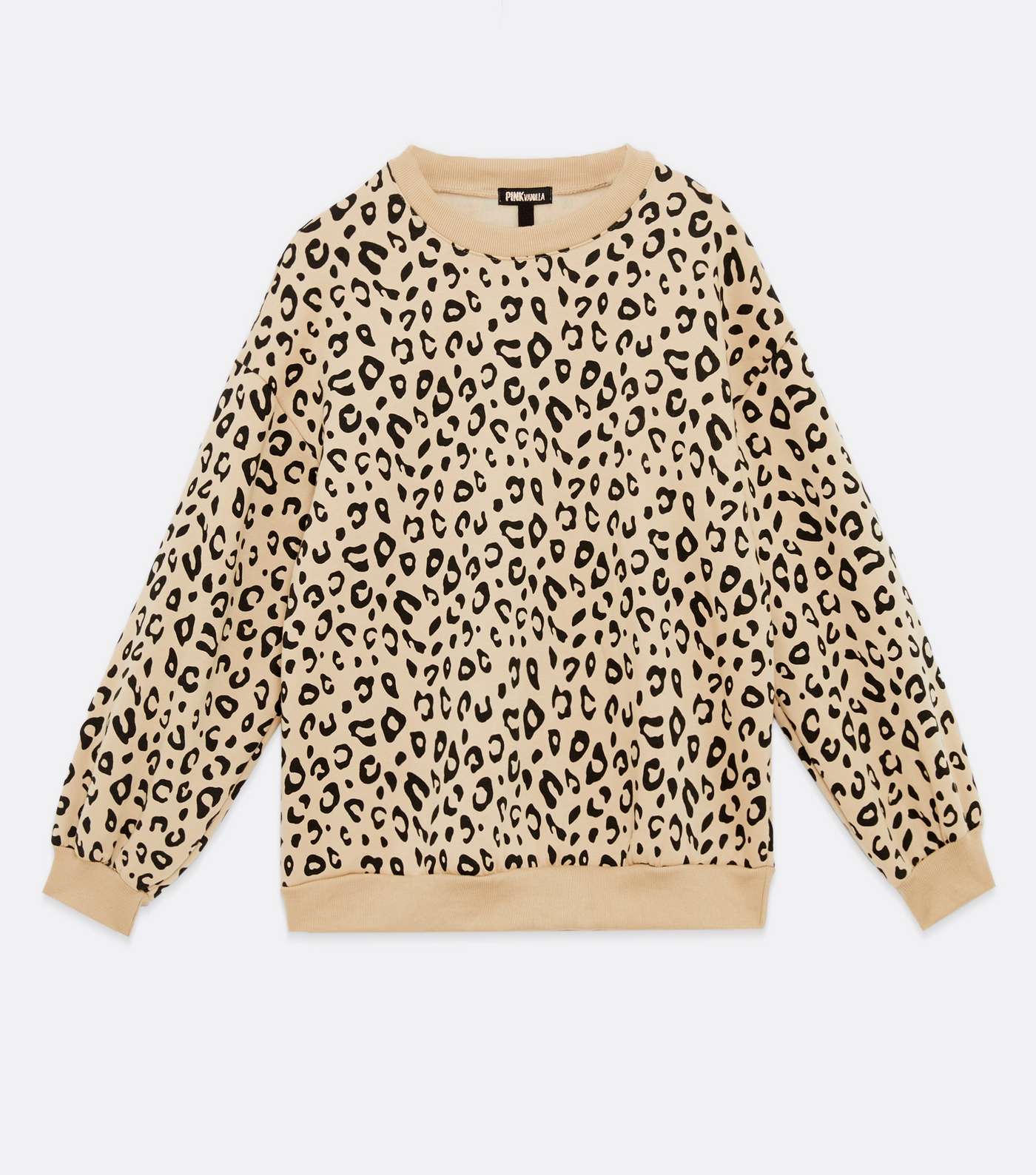 Pink Vanilla Brown Leopard Print Sweatshirt Image 5