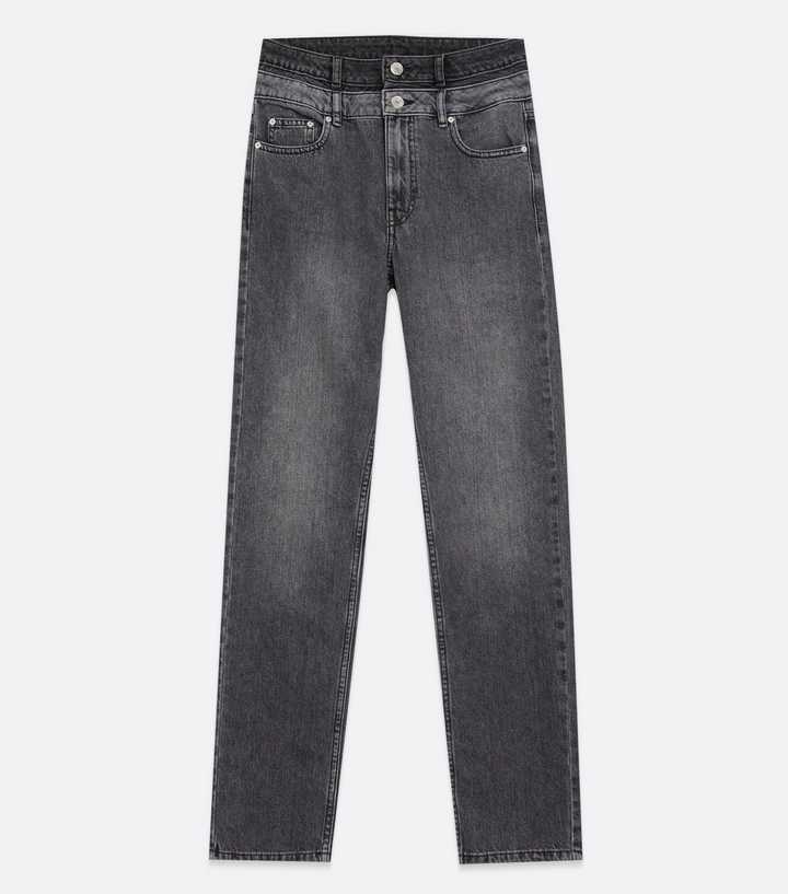 Sixth June straight leg patchwork jeans in gray