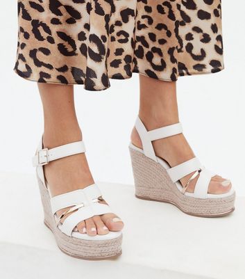 strappy wedge heels