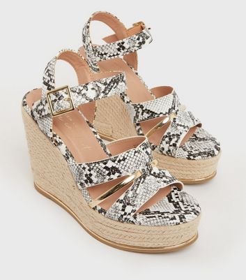 Snake print sale wedges