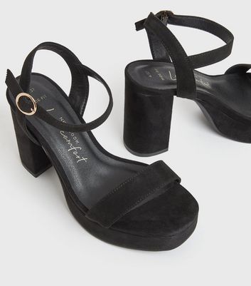 black block platform sandals