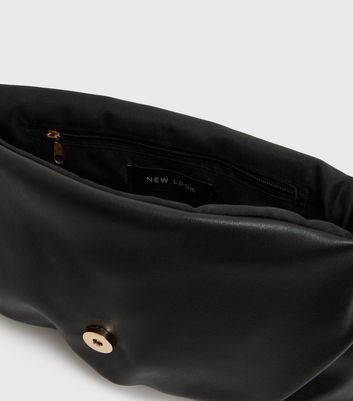shop for Black Slouch Chain Shoulder Bag New Look at Shopo
