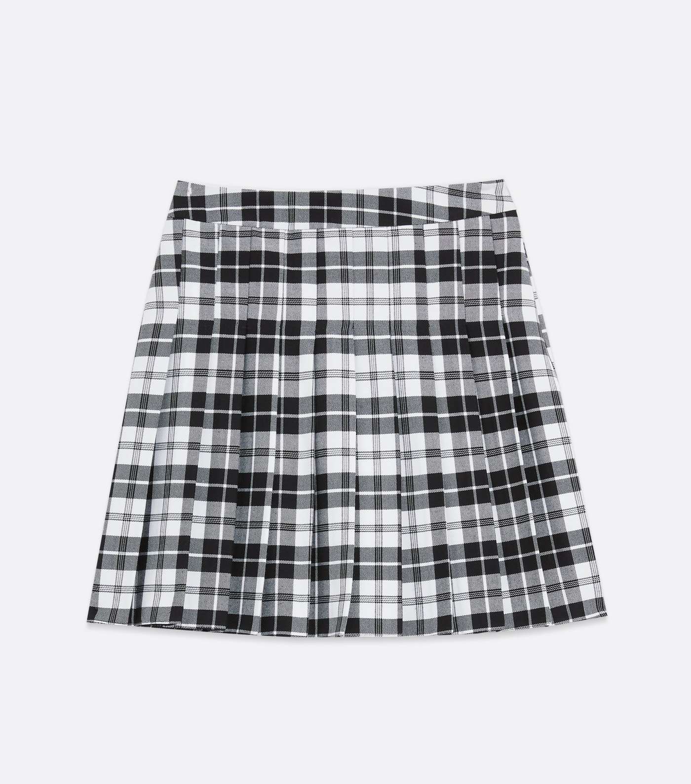 Girls Black Check Pleated Tennis Skirt Image 5