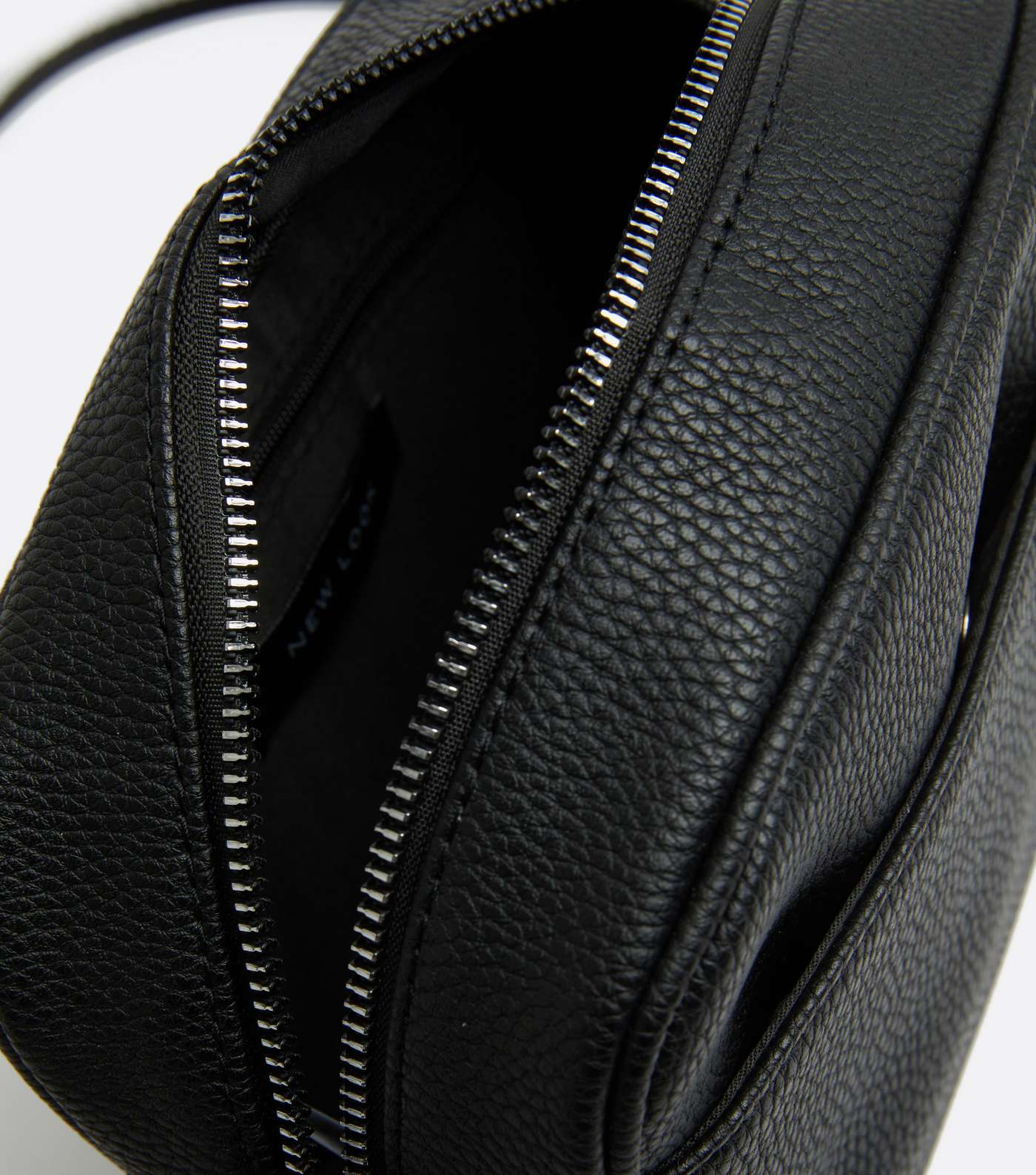 Black Leather-Look Stripe Strap Cross Body Bag Image 4