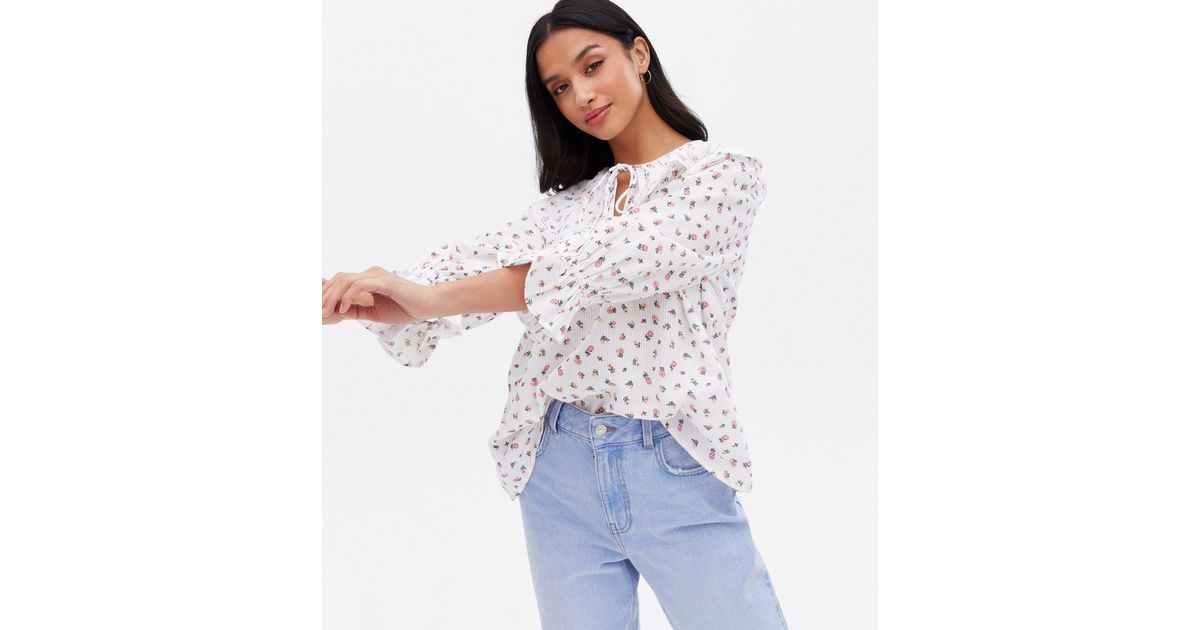 petite white blouse