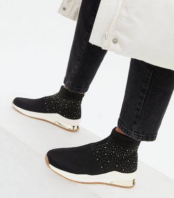 Black sock hot sale boot trainers